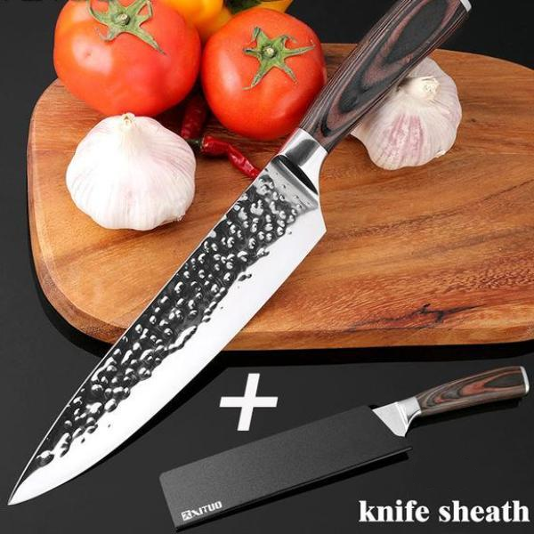 Sharp Japanese Chef Knife 8 Premium Carbon Steel Blade