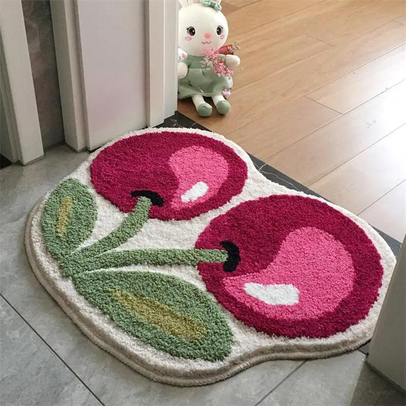 Plush Cherry Bathroom Mat - Yeezlab