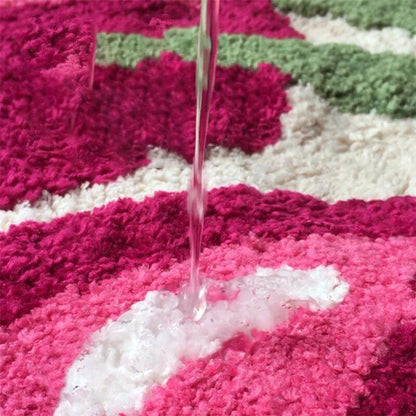 Plush Cherry Bathroom Mat