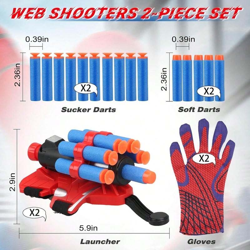 Spiderman Web Shooter Toy with Glove Launcher