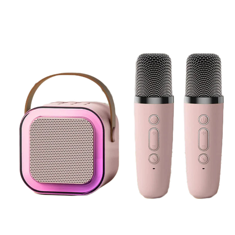 Compact Karaoke System With Bluetooth Mics