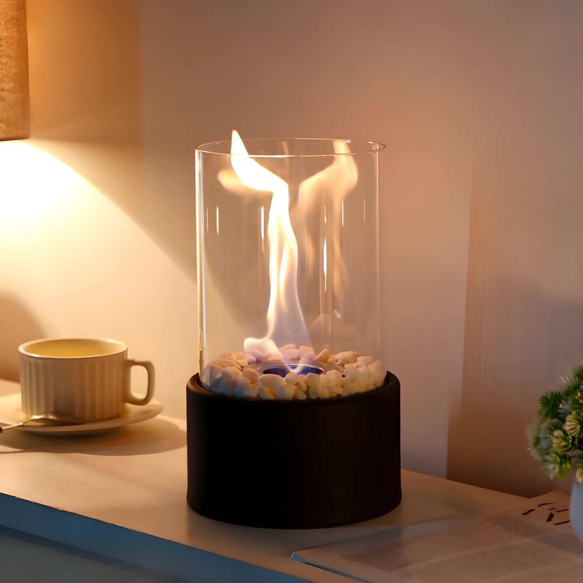 Modern Indoor Table Fire Pit with Smokeless Bioethanol Burner