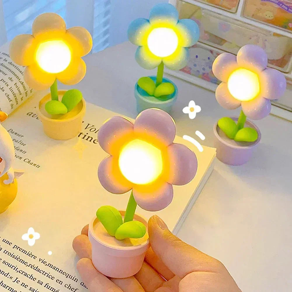 Compact Floral Calming Desk Lamp