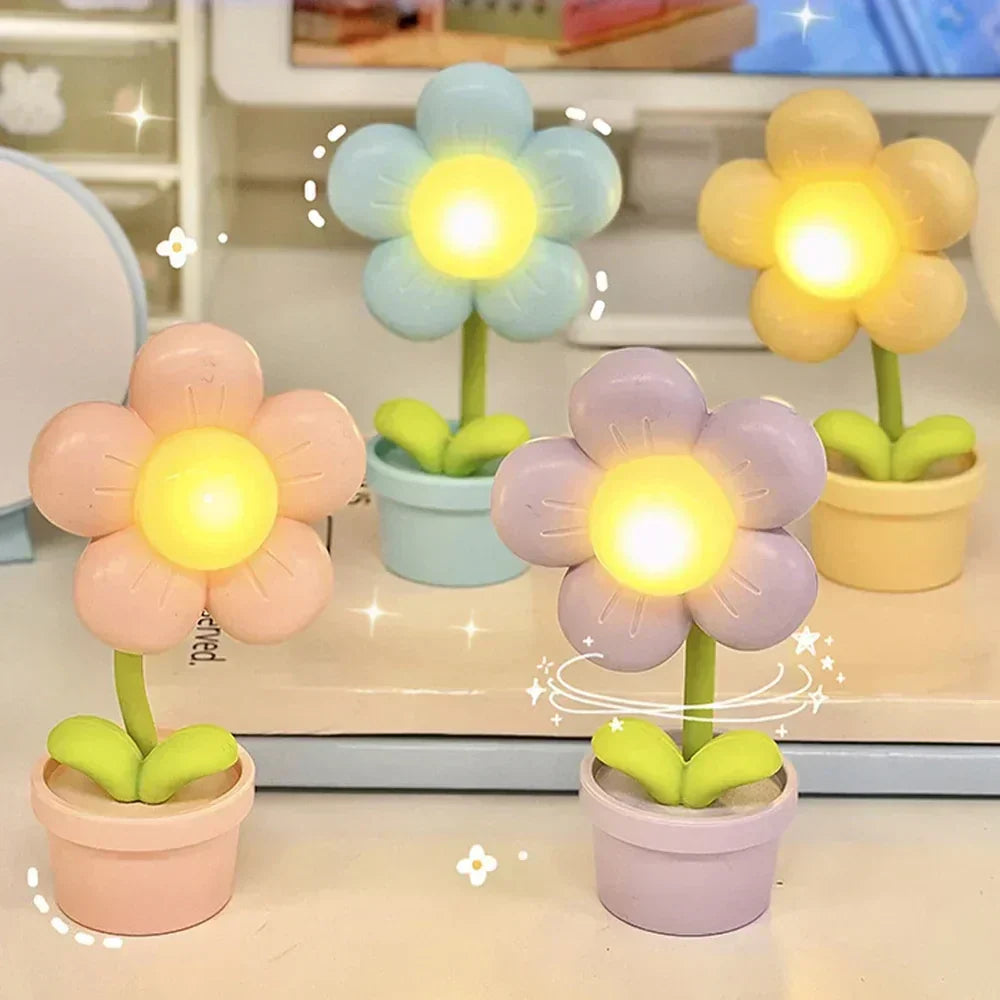 Compact Floral Calming Desk Lamp