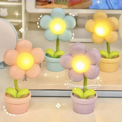 Compact Floral Calming Desk Lamp