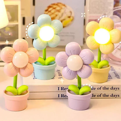 Compact Floral Calming Desk Lamp