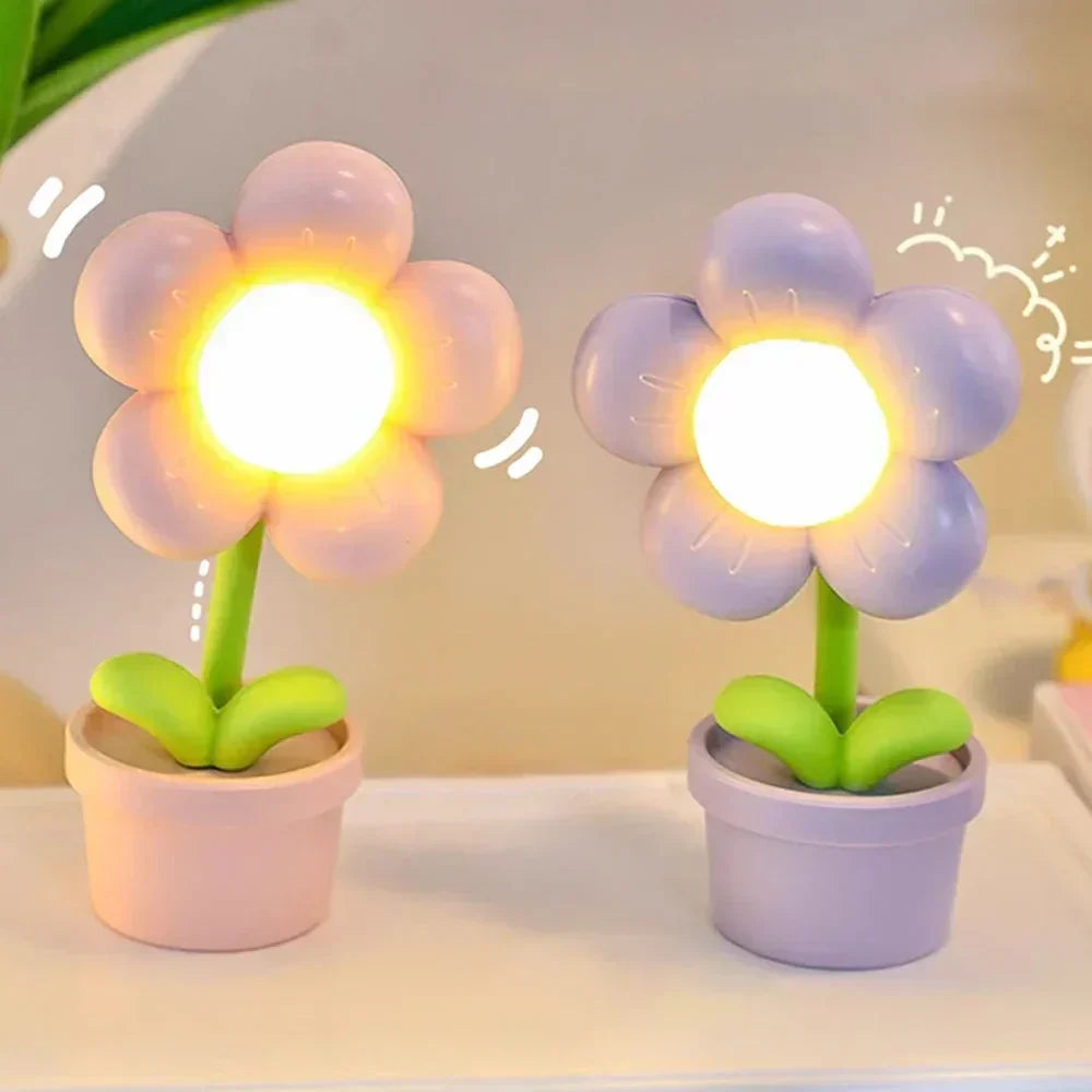 Compact Floral Calming Desk Lamp