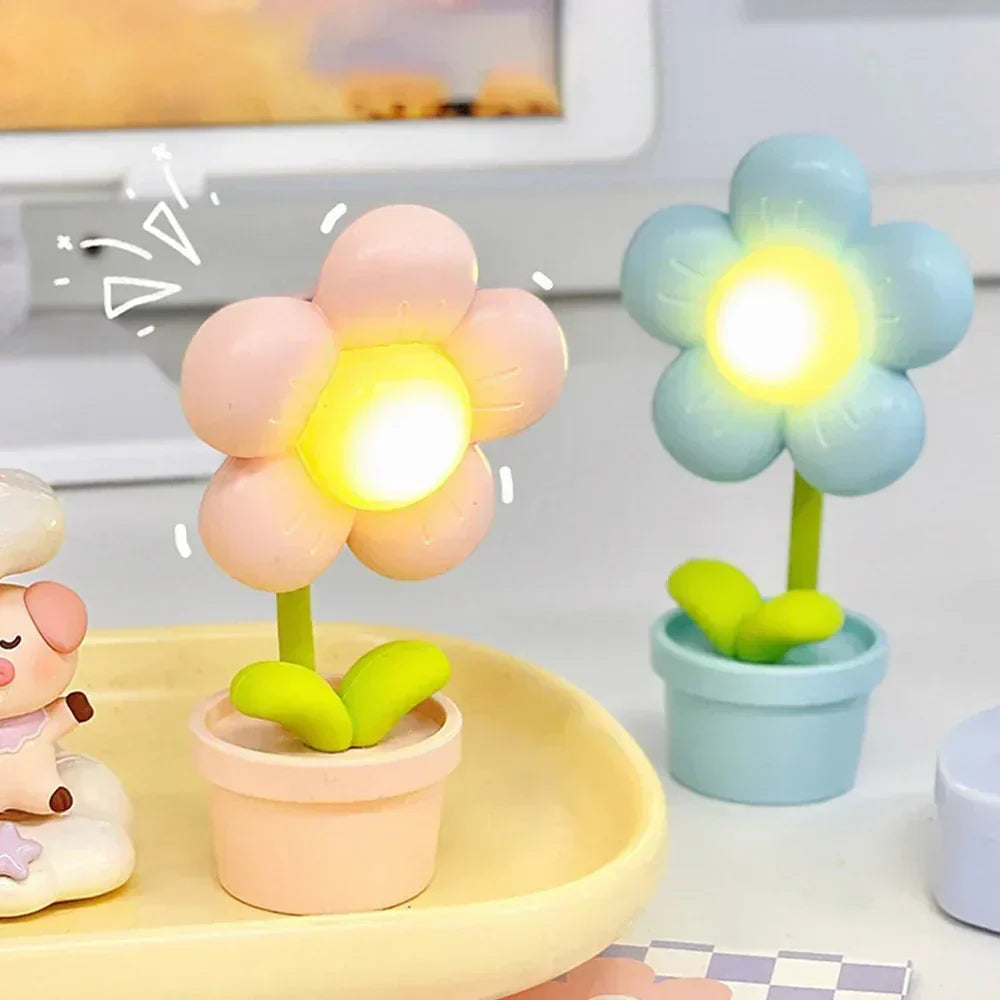Compact Floral Calming Desk Lamp