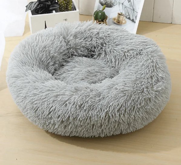 Soft calming pet bed for cats and dogs