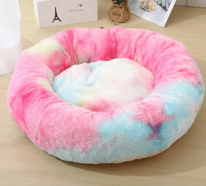 Soft calming pet bed for cats and dogs