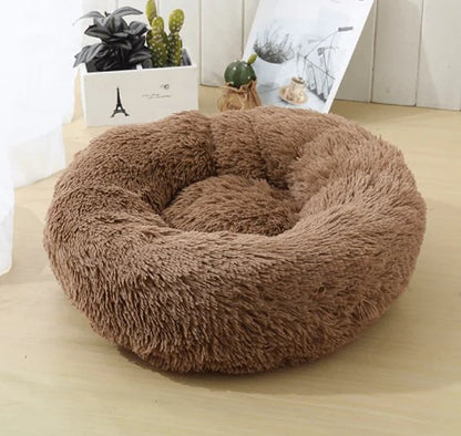 Soft calming pet bed for cats and dogs