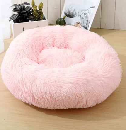 Soft calming pet bed for cats and dogs