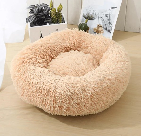 Soft calming pet bed for cats and dogs