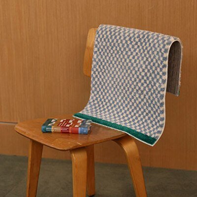 Plush Checkered Bath Mat