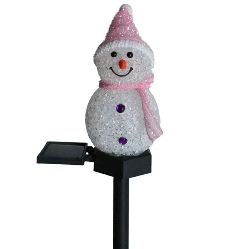 Outdoor Solar Powered Snowman Light