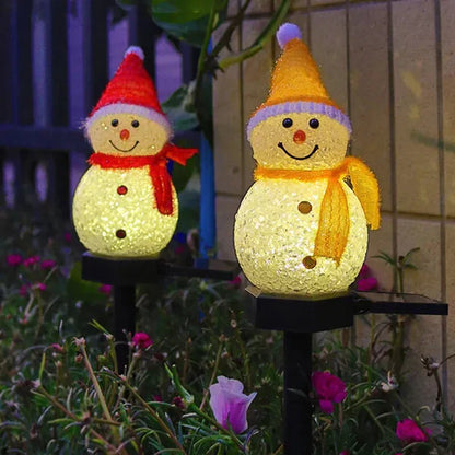 Outdoor Solar Powered Snowman Light