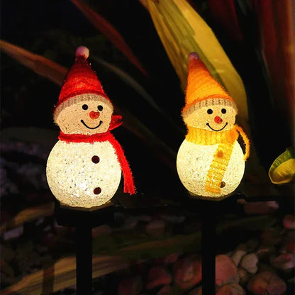 Outdoor Solar Powered Snowman Light