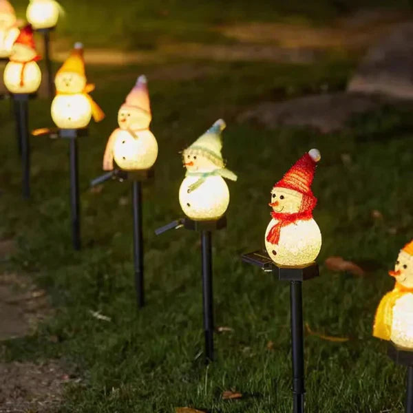 Outdoor Solar Powered Snowman Light