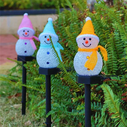Outdoor Solar Powered Snowman Light