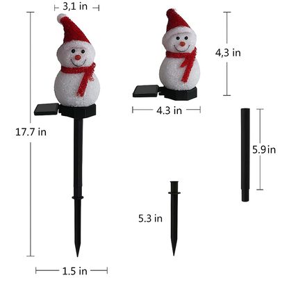 Outdoor Solar Powered Snowman Light