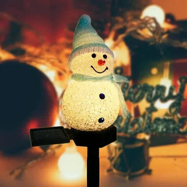 Outdoor Solar Powered Snowman Light