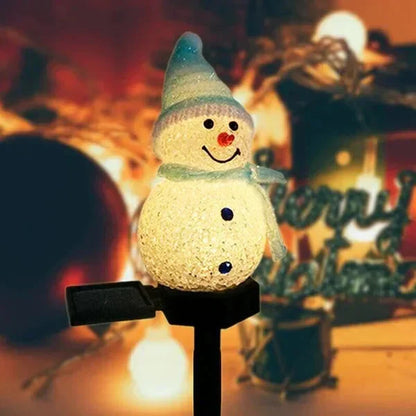 Outdoor Solar Powered Snowman Light