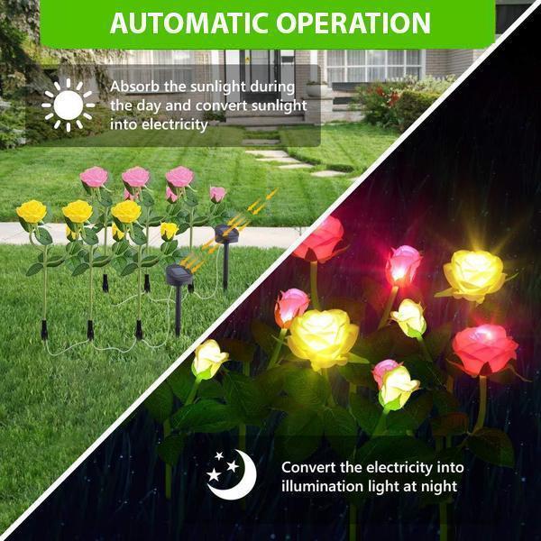 Solar Powered Rose String Lights