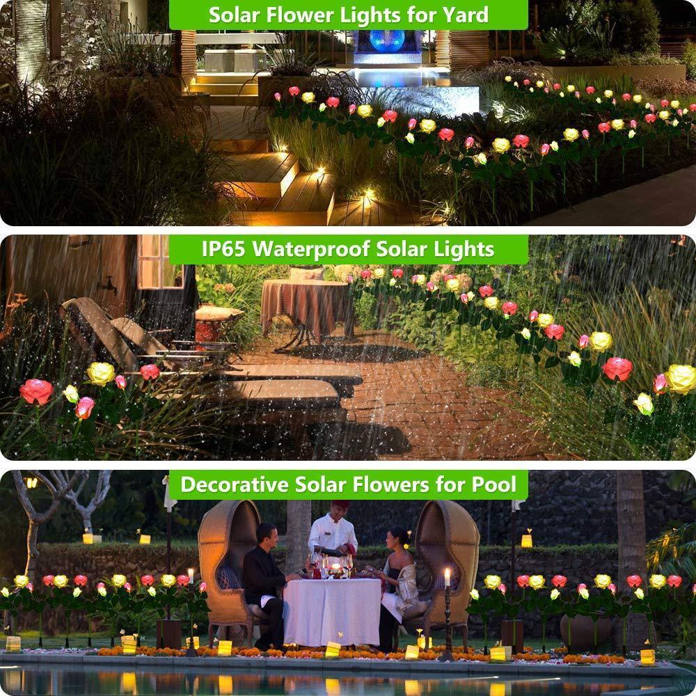 Solar Powered Rose String Lights