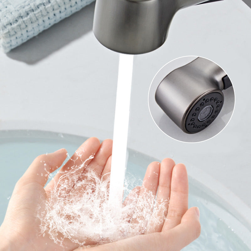 Single Hole Kitchen Sink Faucet with Pull-Out Spray Nozzle