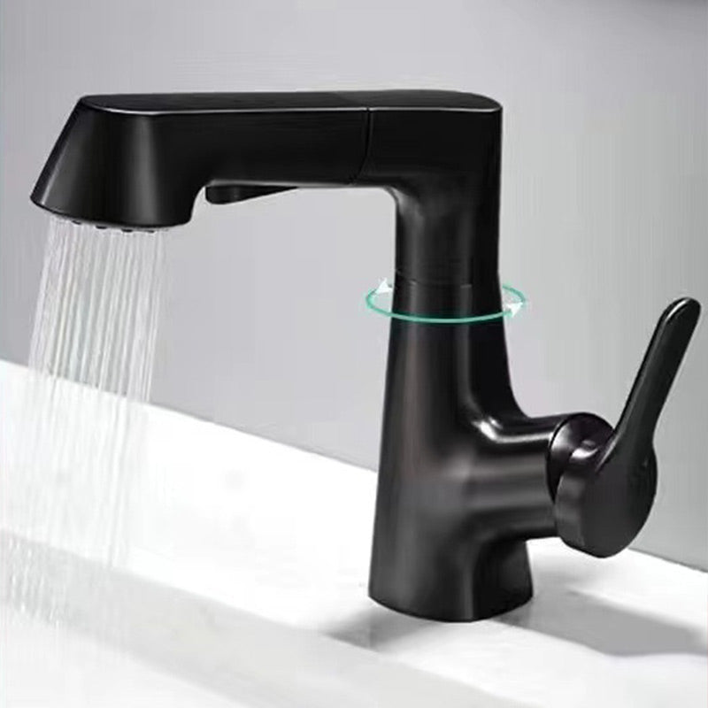 Single Hole Kitchen Sink Faucet with Pull-Out Spray Nozzle