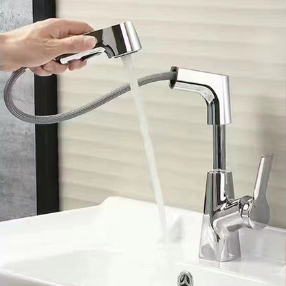 Single Hole Kitchen Sink Faucet with Pull-Out Spray Nozzle