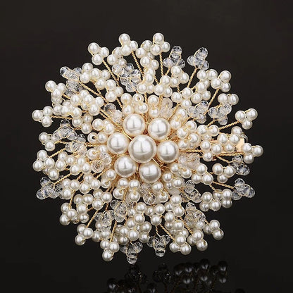 Luxury Women's Handmade Pearl Pin Brooch