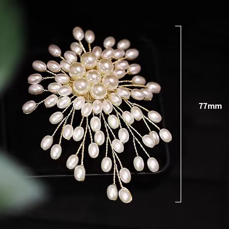 Luxury Women's Handmade Pearl Pin Brooch