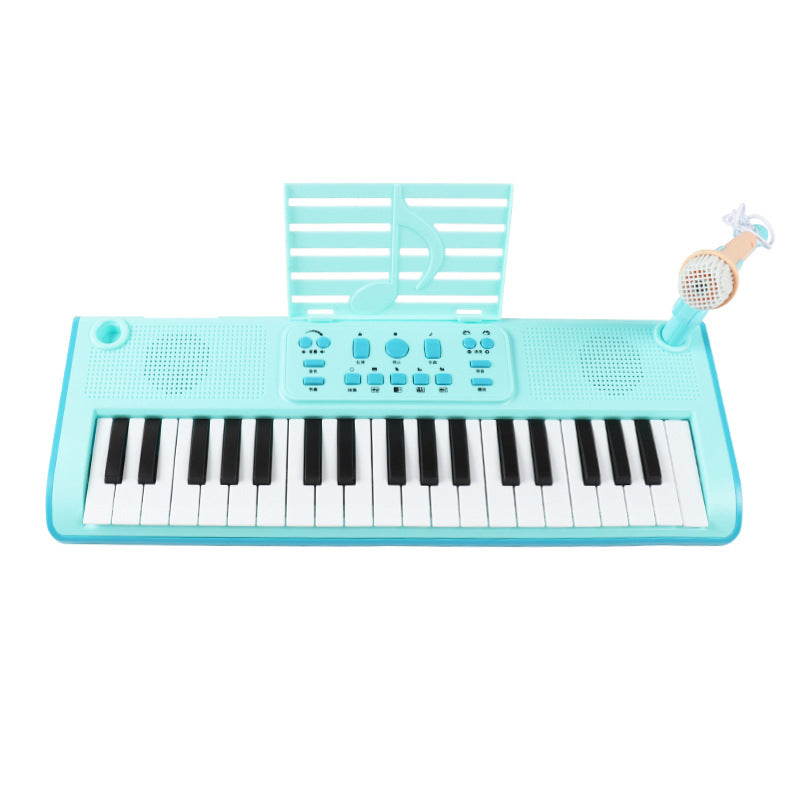 Kids Portable 37-Key Piano Keyboard with Mic