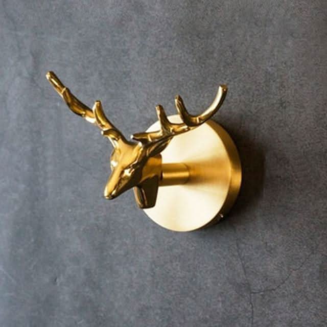 Luxury Animal Wall Hook Rack with Gold Details
