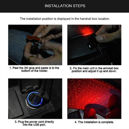 Colorful Night Sky LED Car Lamp