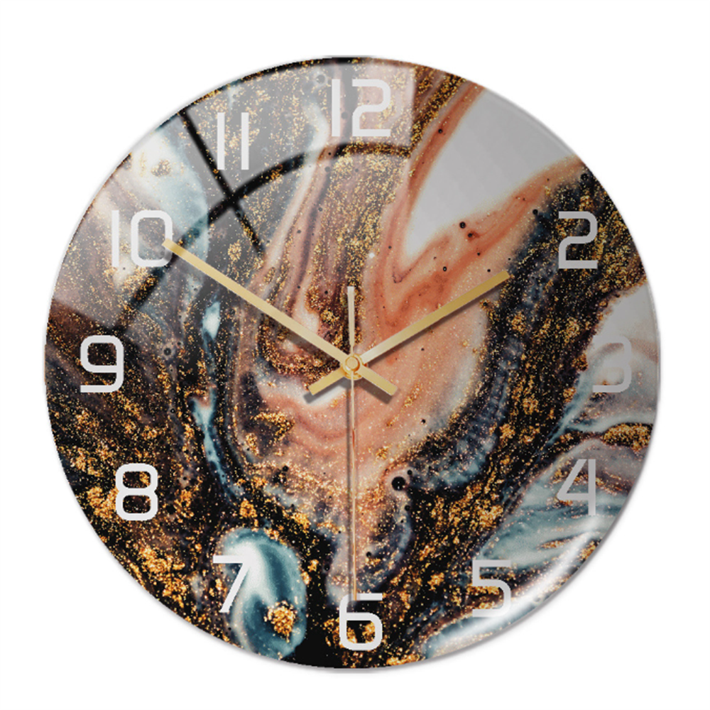 Elegant Marble Effect Wall Clock