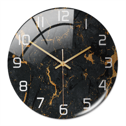 Elegant Marble Effect Wall Clock