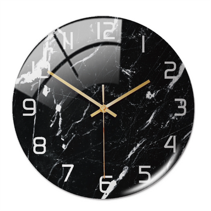 Elegant Marble Effect Wall Clock