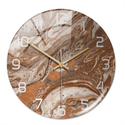 Elegant Marble Effect Wall Clock