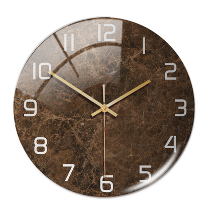 Elegant Marble Effect Wall Clock
