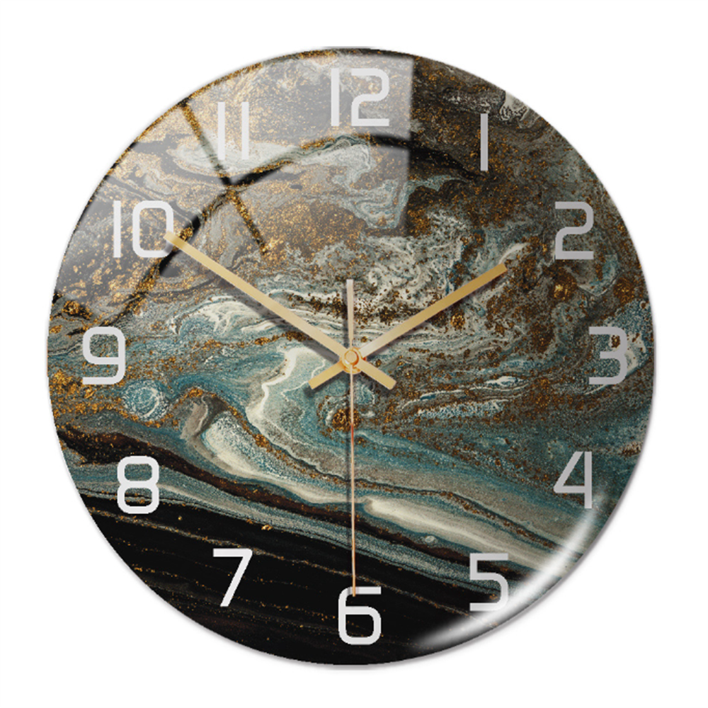 Elegant Marble Effect Wall Clock