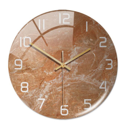 Elegant Marble Effect Wall Clock