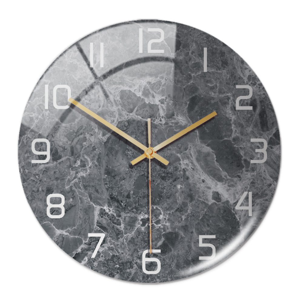 Elegant Marble Effect Wall Clock