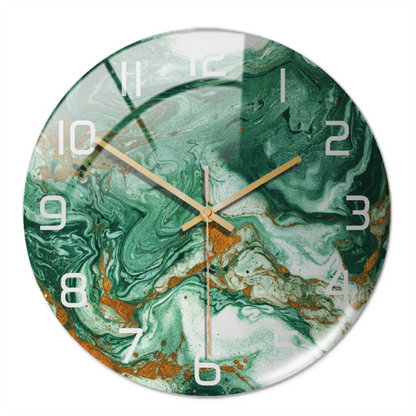 Elegant Marble Effect Wall Clock