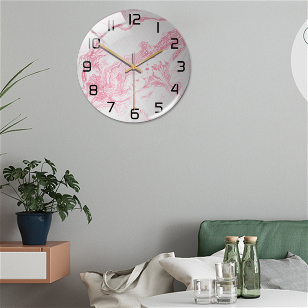 Elegant Marble Effect Wall Clock