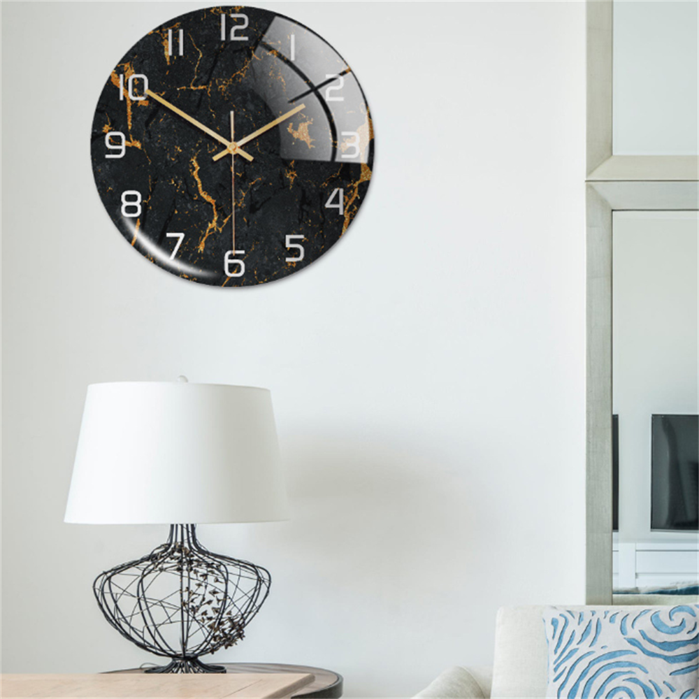Elegant Marble Effect Wall Clock
