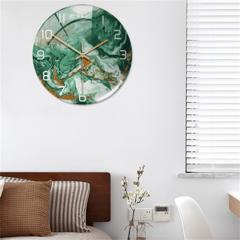 Elegant Marble Effect Wall Clock