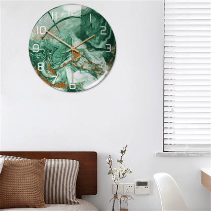Elegant Marble Effect Wall Clock