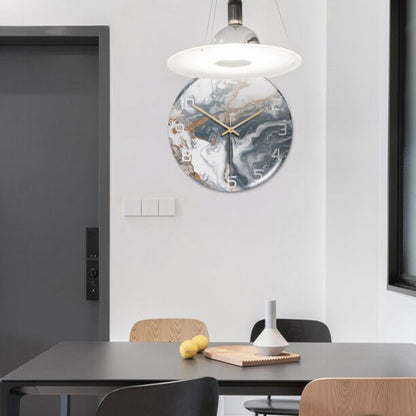 Elegant Marble Effect Wall Clock